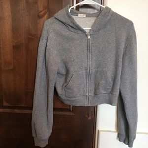 Brandy Melville Gray Crystal Hoodie